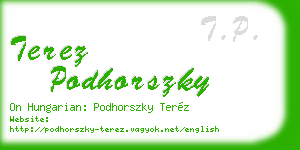terez podhorszky business card
